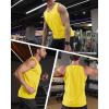 imageMAGCOMSEN Mens Workout Tank Tops Undershirt Cotton Muscle Athletic Sleeveless Shirts for GymYellow