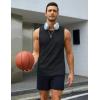 imageMAGCOMSEN Black Tank Top Men Workout Tank Tops Moisture Wicking Bodybuilding Cut Off Shirt Cotton Casual Tanks for Summer Black M