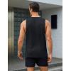 imageMAGCOMSEN Black Tank Top Men Workout Tank Tops Moisture Wicking Bodybuilding Cut Off Shirt Cotton Casual Tanks for Summer Black XL