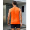 imageMAGCOMSEN Cotton Tank Top Mens Sleeveless Tee Shirt Cut Off Muscle Shirts Workout Gym Tank Tops Summer Beach Orange S