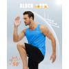 imageMAGCOMSEN Gym Tank Top Men Sun Protection Workout Sleeveless Shirts Quick Dry Summer Swim Beach Workout Tank Azure Large