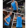 imageMAGCOMSEN Gym Tank Top Men Sun Protection Workout Sleeveless Shirts Quick Dry Summer Swim Beach Workout Tank Azure Large