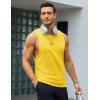 imageMAGCOMSEN Mens Cotton Tank Top Sleeveless Tee Shirt Cut Off Muscle Shirts Workout Gym Tank Tops Summer Beach Yellow M