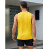 imageMAGCOMSEN Mens Cotton Tank Top Sleeveless Tee Shirt Cut Off Muscle Shirts Workout Gym Tank Tops Summer Beach Yellow S
