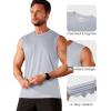 imageMAGCOMSEN Mens Tank Tops Workout Gym Sleeveless Shirts Moisture Wicking Breathable Muscle Shirt Casual Summer TanksLight Grey