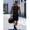 imageMAGCOMSEN Mens UPF 50 Tank Top Quick Dry Summer Workout Muscle Sleeveless Shirts for Swim Beach Bodybuilding01black