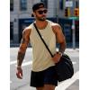 imageMAGCOMSEN Mens UPF 50 Tank Top Quick Dry Summer Workout Muscle Sleeveless Shirts for Swim Beach Bodybuilding04khaki