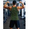 imageMAGCOMSEN Mens UPF 50 Tank Top Quick Dry Summer Workout Muscle Sleeveless Shirts for Swim Beach Bodybuilding05army Green