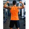 imageMAGCOMSEN Mens UPF 50 Tank Top Quick Dry Summer Workout Muscle Sleeveless Shirts for Swim Beach Bodybuilding06orange