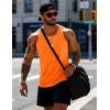 imageMAGCOMSEN Mens UPF 50 Tank Top Quick Dry Summer Workout Muscle Sleeveless Shirts for Swim Beach Bodybuilding06orange