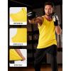 imageMAGCOMSEN Mens UPF 50 Tank Top Quick Dry Summer Workout Muscle Sleeveless Shirts for Swim Beach Bodybuilding07yellow