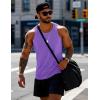 imageMAGCOMSEN Mens UPF 50 Tank Top Quick Dry Summer Workout Muscle Sleeveless Shirts for Swim Beach Bodybuilding08light Purple
