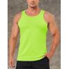 imageMAGCOMSEN Mens UPF 50 Tank Top Quick Dry Summer Workout Muscle Sleeveless Shirts for Swim Beach Bodybuilding11fluorescent Green