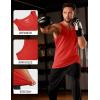 imageMAGCOMSEN Mens UPF 50 Tank Top Quick Dry Summer Workout Muscle Sleeveless Shirts for Swim Beach Bodybuilding12tomato Red