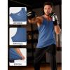 imageMAGCOMSEN Mens UPF 50 Tank Top Quick Dry Summer Workout Muscle Sleeveless Shirts for Swim Beach Bodybuilding14grey Blue
