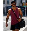 imageMAGCOMSEN Mens UPF 50 Tank Top Quick Dry Summer Workout Muscle Sleeveless Shirts for Swim Beach Bodybuilding15wine Red