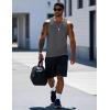 imageMAGCOMSEN Mens UPF 50 Tank Top Quick Dry Summer Workout Muscle Sleeveless Shirts for Swim Beach Bodybuilding17dark Grey