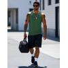 imageMAGCOMSEN Mens UPF 50 Tank Top Quick Dry Summer Workout Muscle Sleeveless Shirts for Swim Beach Bodybuilding20dark Green