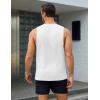 imageMAGCOMSEN White Tank Top Men Sleeveless Muscle Shirts Athletic Gym Workout Cut Off T Shirt Cotton Casual Summer Tank White XL