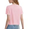 imageMAGCOMSEN Womens Crop Tops Basic Summer Cropped TShirts Loose Fit Cotton Short Sleeve UPF 50 Boxy Tee ShirtsLight Pink