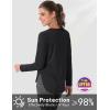 imageMAGCOMSEN Womens Sun Shirts SPF Long Sleeve Workout Tops Athletic UV Protection UPF 80 Quick Dry T ShirtBlack