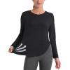 imageMAGCOMSEN Womens Sun Shirts SPF Long Sleeve Workout Tops Athletic UV Protection UPF 80 Quick Dry T ShirtBlack