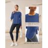 imageMAGCOMSEN Womens Sun Shirts SPF Long Sleeve Workout Tops Athletic UV Protection UPF 80 Quick Dry T ShirtBlue Grey