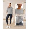 imageMAGCOMSEN Womens Sun Shirts SPF Long Sleeve Workout Tops Athletic UV Protection UPF 80 Quick Dry T ShirtBrilliant Grey