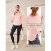 imageMAGCOMSEN Womens Sun Shirts SPF Long Sleeve Workout Tops Athletic UV Protection UPF 80 Quick Dry T ShirtLight Pink