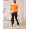 imageMAGCOMSEN Womens Sun Shirts SPF Long Sleeve Workout Tops Athletic UV Protection UPF 80 Quick Dry T ShirtOrange