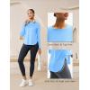 imageMAGCOMSEN Womens Sun Shirts SPF Long Sleeve Workout Tops Athletic UV Protection UPF 80 Quick Dry T ShirtSky Blue