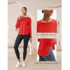 imageMAGCOMSEN Womens Sun Shirts SPF Long Sleeve Workout Tops Athletic UV Protection UPF 80 Quick Dry T ShirtTomato Red