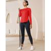 imageMAGCOMSEN Womens Sun Shirts SPF Long Sleeve Workout Tops Athletic UV Protection UPF 80 Quick Dry T ShirtTomato Red