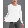 imageMAGCOMSEN Womens Sun Shirts SPF Long Sleeve Workout Tops Athletic UV Protection UPF 80 Quick Dry T ShirtWhite