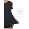 imageMAGCOMSEN Womens UPF 80 Short Sleeve TShirts Moisture Wicking Quick Dry Athletic Workout Rash Guard TopsBlack