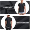 imageMAGCOMSEN Womens UPF 80 Short Sleeve TShirts Moisture Wicking Quick Dry Athletic Workout Rash Guard TopsBlack