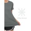 imageMAGCOMSEN Womens UPF 80 Short Sleeve TShirts Moisture Wicking Quick Dry Athletic Workout Rash Guard TopsGrey