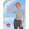 imageMAGCOMSEN Womens UPF 80 Short Sleeve TShirts Moisture Wicking Quick Dry Athletic Workout Rash Guard TopsL Grey