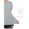 imageMAGCOMSEN Womens UPF 80 Short Sleeve TShirts Moisture Wicking Quick Dry Athletic Workout Rash Guard TopsL Grey