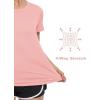 imageMAGCOMSEN Womens UPF 80 Short Sleeve TShirts Moisture Wicking Quick Dry Athletic Workout Rash Guard TopsL Pink