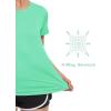 imageMAGCOMSEN Womens UPF 80 Short Sleeve TShirts Moisture Wicking Quick Dry Athletic Workout Rash Guard TopsM Green