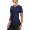 imageMAGCOMSEN Womens UPF 80 Short Sleeve TShirts Moisture Wicking Quick Dry Athletic Workout Rash Guard TopsNavy