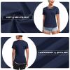 imageMAGCOMSEN Womens UPF 80 Short Sleeve TShirts Moisture Wicking Quick Dry Athletic Workout Rash Guard TopsNavy