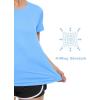 imageMAGCOMSEN Womens UPF 80 Short Sleeve TShirts Moisture Wicking Quick Dry Athletic Workout Rash Guard TopsS Blue