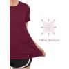 imageMAGCOMSEN Womens UPF 80 Short Sleeve TShirts Moisture Wicking Quick Dry Athletic Workout Rash Guard TopsW Red
