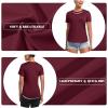 imageMAGCOMSEN Womens UPF 80 Short Sleeve TShirts Moisture Wicking Quick Dry Athletic Workout Rash Guard TopsW Red