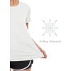 imageMAGCOMSEN Womens UPF 80 Short Sleeve TShirts Moisture Wicking Quick Dry Athletic Workout Rash Guard TopsWhite