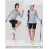 imageMAGCOMSEN Womens UPF 80 Workout Shirts Long Sleeve Atheltic TShirt Quick Dry Rash Guard Swim TopsLight Grey