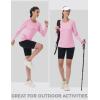 imageMAGCOMSEN Womens UPF 80 Workout Shirts Long Sleeve Atheltic TShirt Quick Dry Rash Guard Swim TopsLight Pink