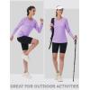 imageMAGCOMSEN Womens UPF 80 Workout Shirts Long Sleeve Atheltic TShirt Quick Dry Rash Guard Swim TopsLight Purple